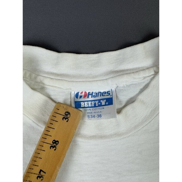 Rare Vintage 80s BMW San Jose California Ride Safely Hanes Small Tee Thrashed T - Picture 13 of 15